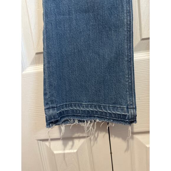 J Crew Billie Demi Boot Crop Raw Hem Button Fly Jeans Size 27/4 - Picture 3 of 9